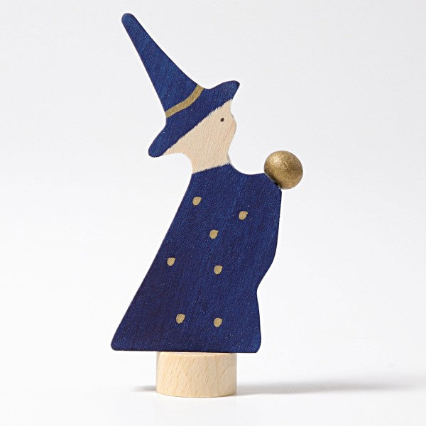 Figurina decorativa in legno, Mago - Grimm's - Millemamme