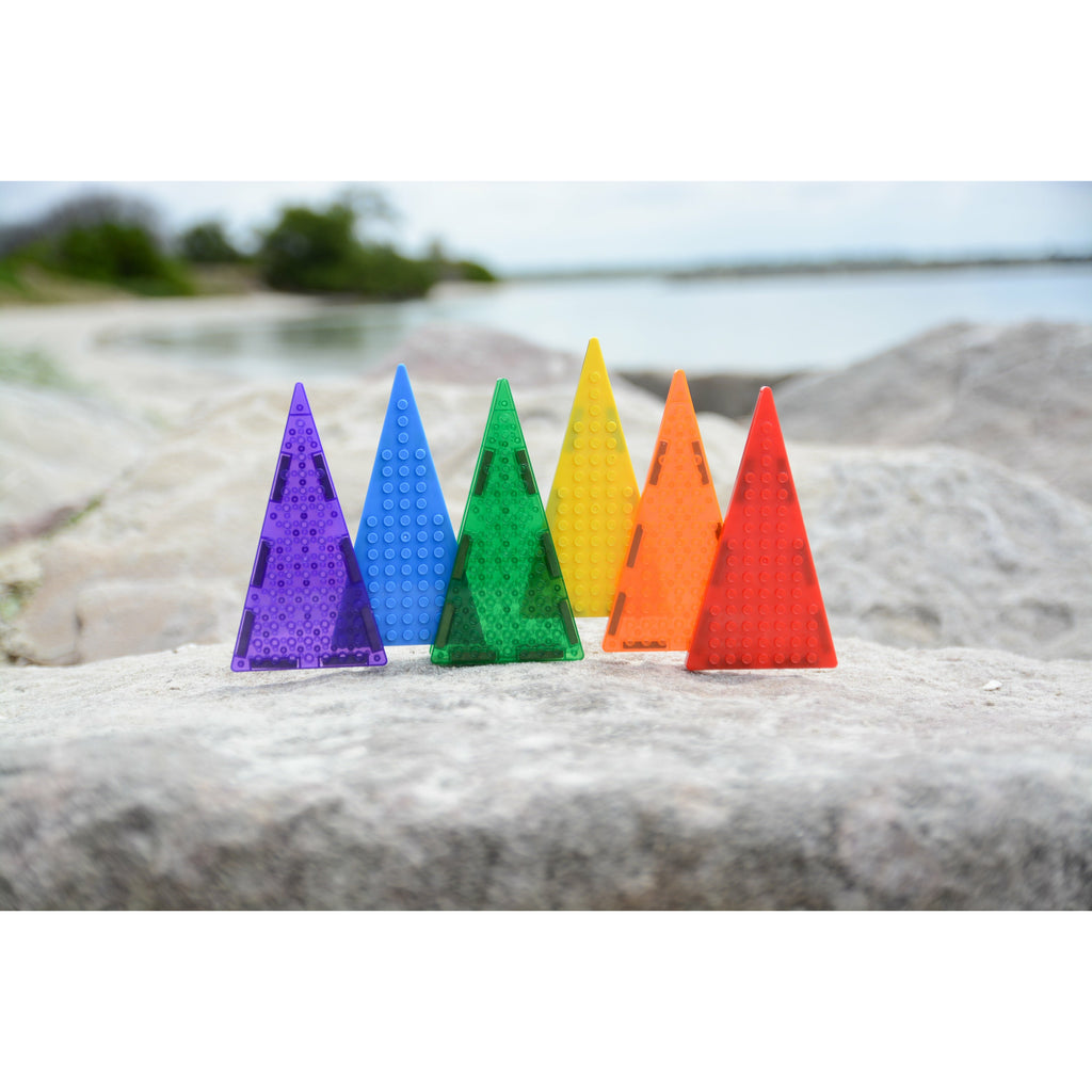 Tessere Magnetiche compatibili con Lego® - Triangoli Isosceli 12 pezzi - Magbrix - Millemamme